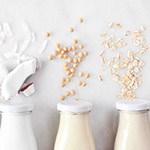 Photo showing plant-based milk alternatives