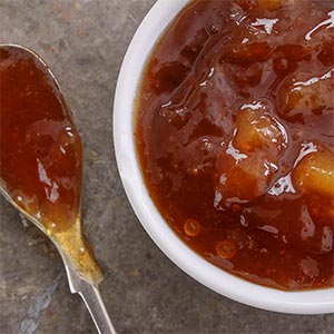 A bowl of chutney