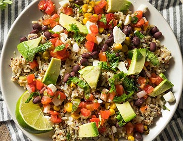 A power bowl with a mix of ingredients